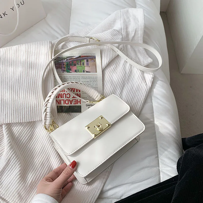 

Womens Handbags White Small Women's 2021 Popular New Fashion Versatile Handbag Simple Shoulder Messenger Bag Purses