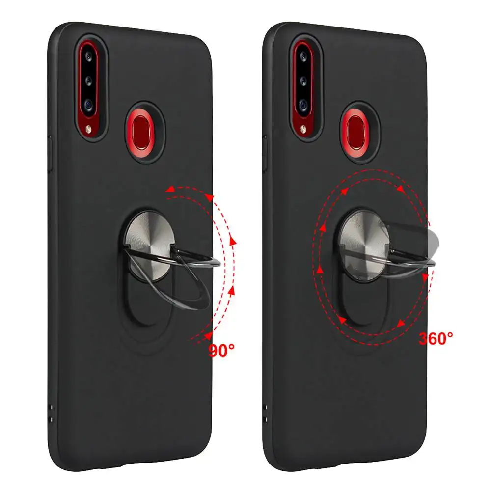 Роскошный противоударный чехол с магнитным кольцом-кронштейном для Samsung galaxy A70 A60
