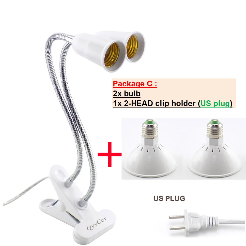 package C US 200 светодиодный фитолампа растительный светильник полный спектр цветок фитолампа клип growbox семена для проращивания в помещении культиво теплица Fitolamp vegs - Испускаемый цвет: package C US