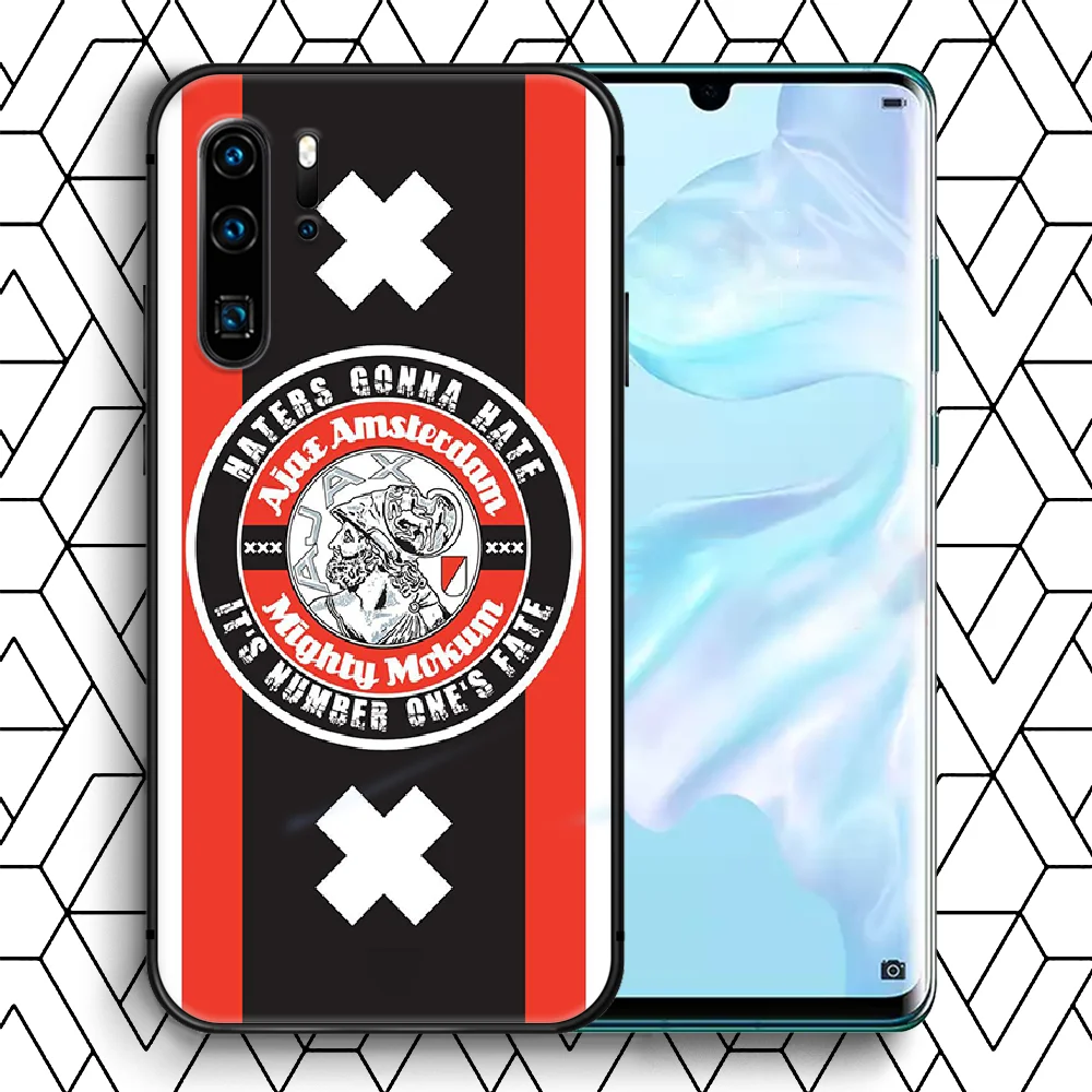 

Football Ajax Team Phone Case For Huawei P Mate 10 20 30 40 Lite Pro Smart Z 2019 Nova 5t Black Funda Fashion Shell Tpu