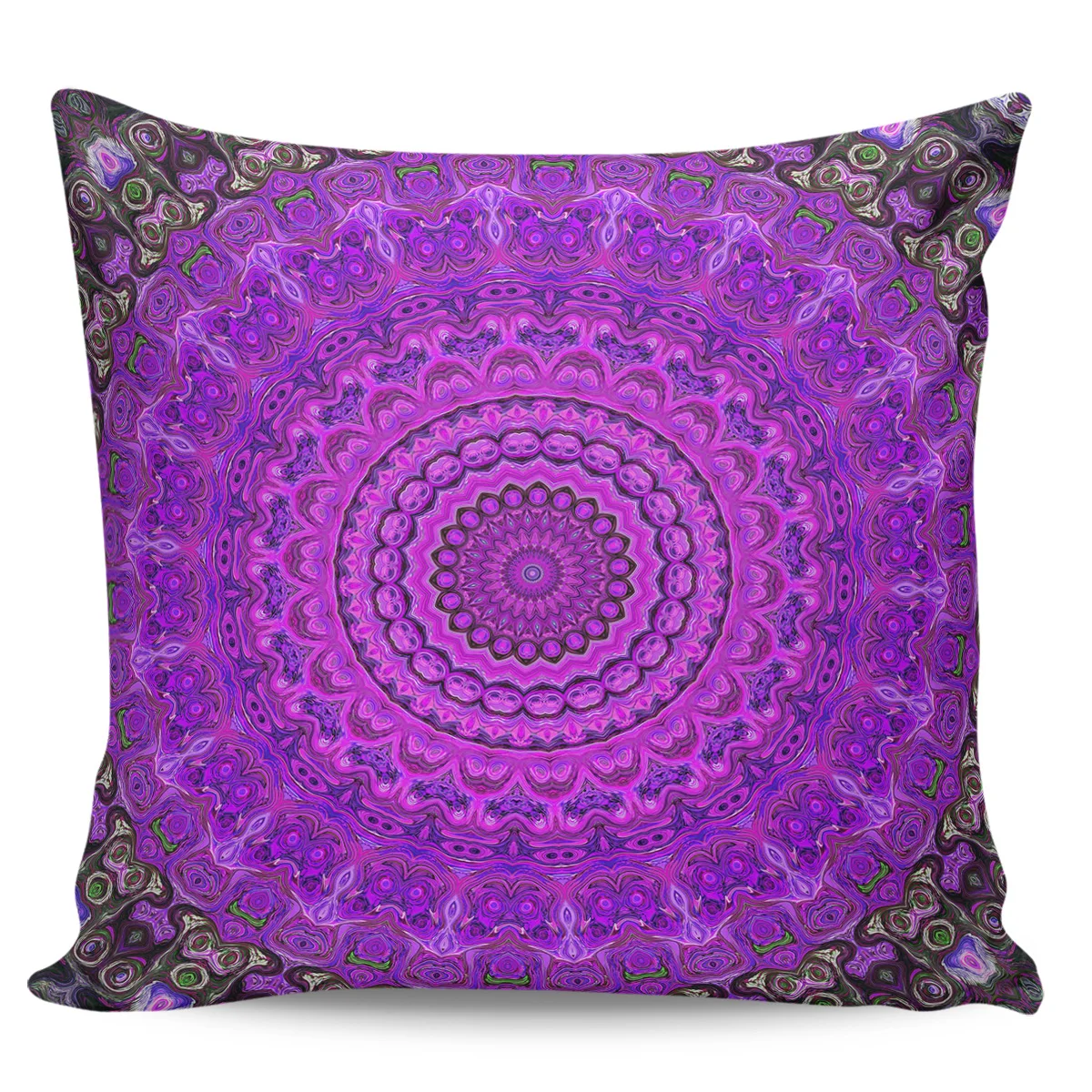 Наволочки для подушек декоративные абстрактные мандалы цветы фиолетовые