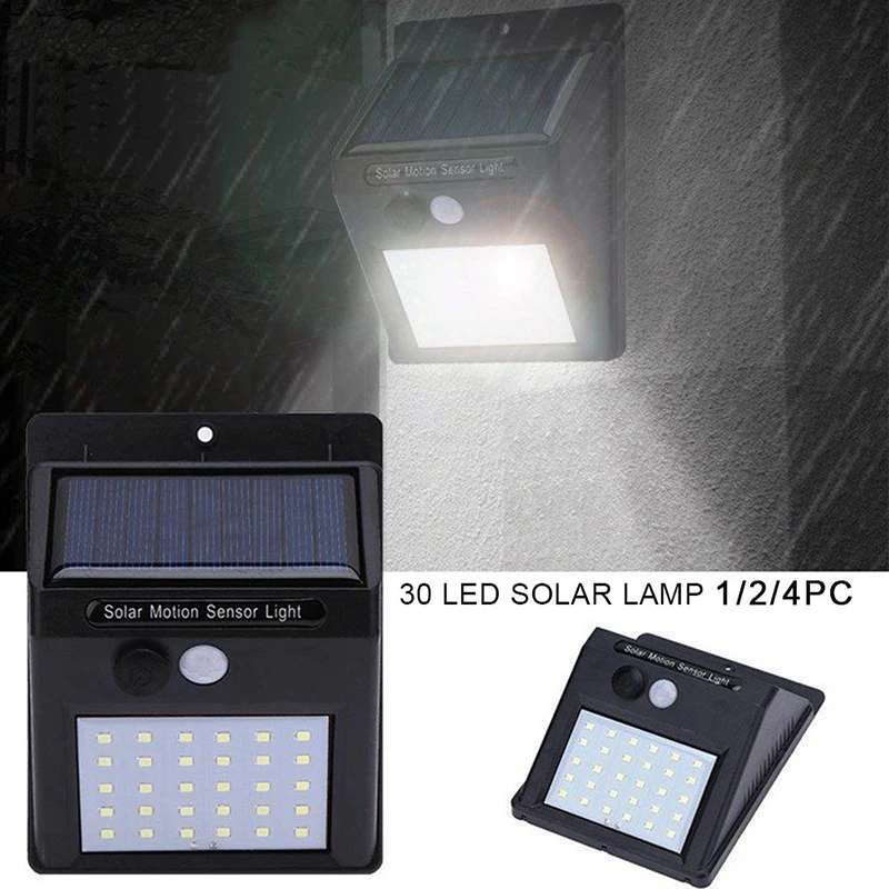 Светодиодный светильник на солнечной батарее с датчиком движения настенный