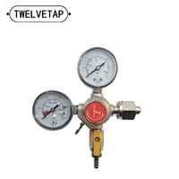 co2 regulator beer pressure reducer homebrew regulator dual gauge draft beer kegerator with safety pressure relief valve