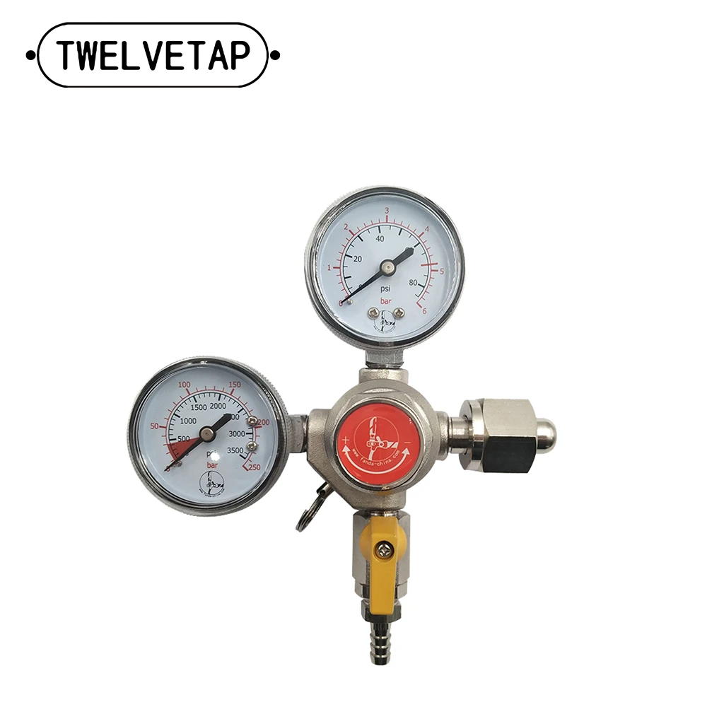 Редуктор давления CO2 для пива редуктор домашнего пивоварения Двойной манометр с