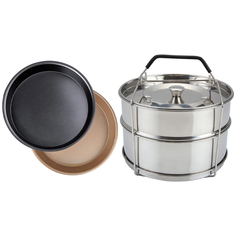 

Steam Grid Pressure Cooker Steamer Pressure Cooker Accessories with Pizza Pan,Nonstick Pizza Baking Pan