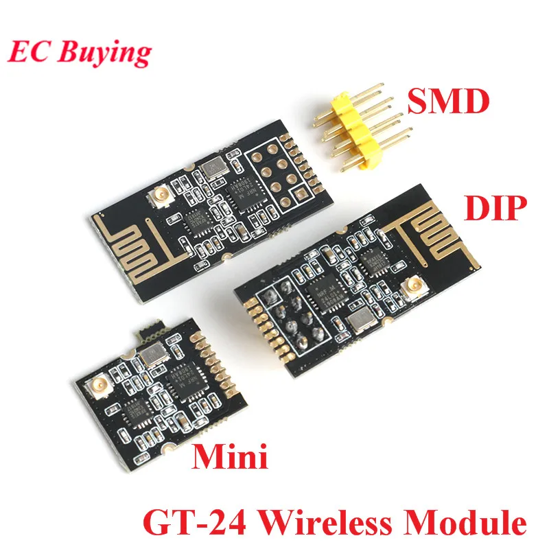 GT-24 2,4G SMD NRF24L01 1100 метров NRF24L01 + PA + LNA SMD беспроводные модули 1100 метров 2,4G антенна