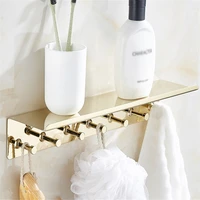 bathroom shelf 304 stainless steel 3040cm bath rack bolt inserting type corner shelf with hook bath hardware free shipping