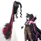 Парик для косплея FGO Sesshouin Kiara, 120 см, судьба, большой заказ, черные фиолетовые смешанные волнистые волосы, парики для Хэллоуина, вечевечерние НКИ, карнавала