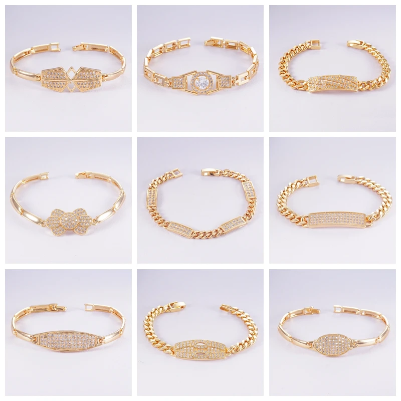 24 разных стиля браслеты с цепочкой для женщин AAA Белый Кристалл Циркон