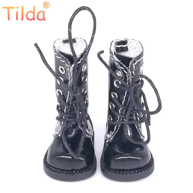Фото Обувь для кукол Tilda 1/8, игрушечная обувь для куклы Blythe Pullip, зимние кожаные мини-ботинки 3,8 см, обувь для Аксессуары для Blyth, игрушки для кукол №1
