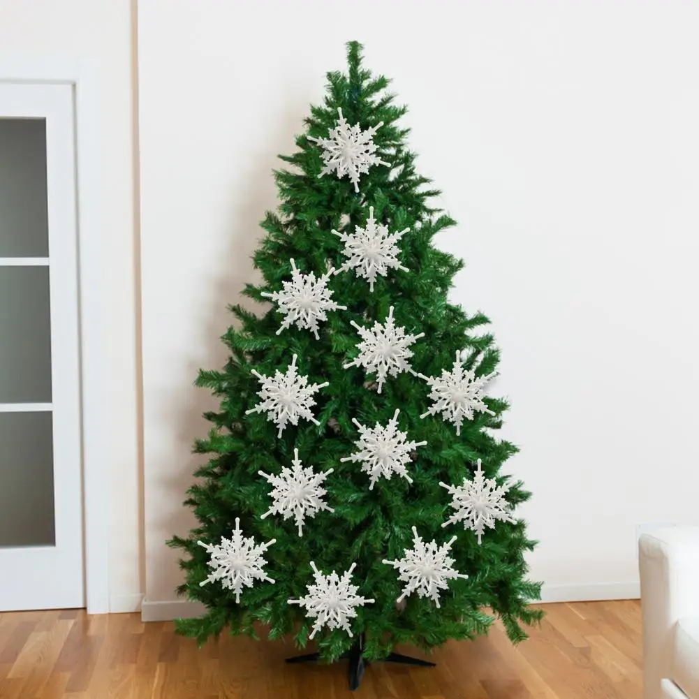 

4Pcs Practical Christmas Decorative Snowflakes Hanging Ornaments Decorative Snowflakes Pendant Smooth Edge for Window