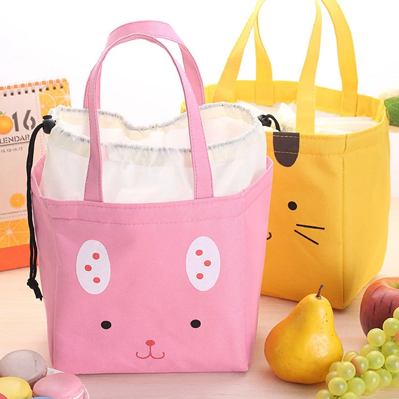 

Large Capacity Food Container Thermal Tote Oxford Waterproof Luch Bags Cooler Bag Cute Animal Home Storage Storage Sac Low Price