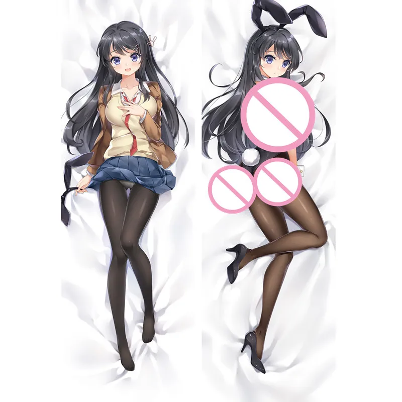 MMF Rascal Does Not Dream of Bunny Girl Senpai (Seishun Buta Yaro) sexy Mai Sakurajima pillow cover Dakimakura body Pillowcase |