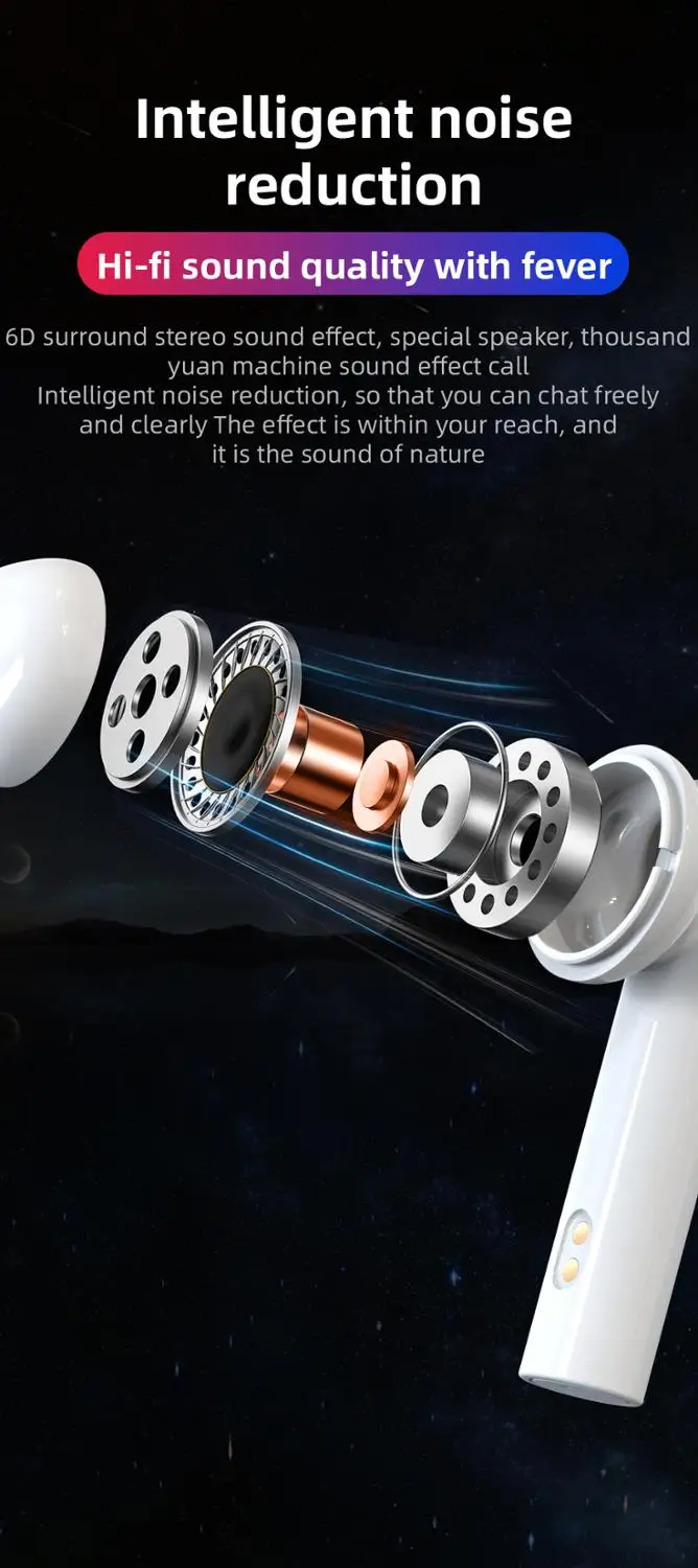 TWS bluetooth наушники настоящие беспроводные музыкальные с цифровым дисплеем батареи