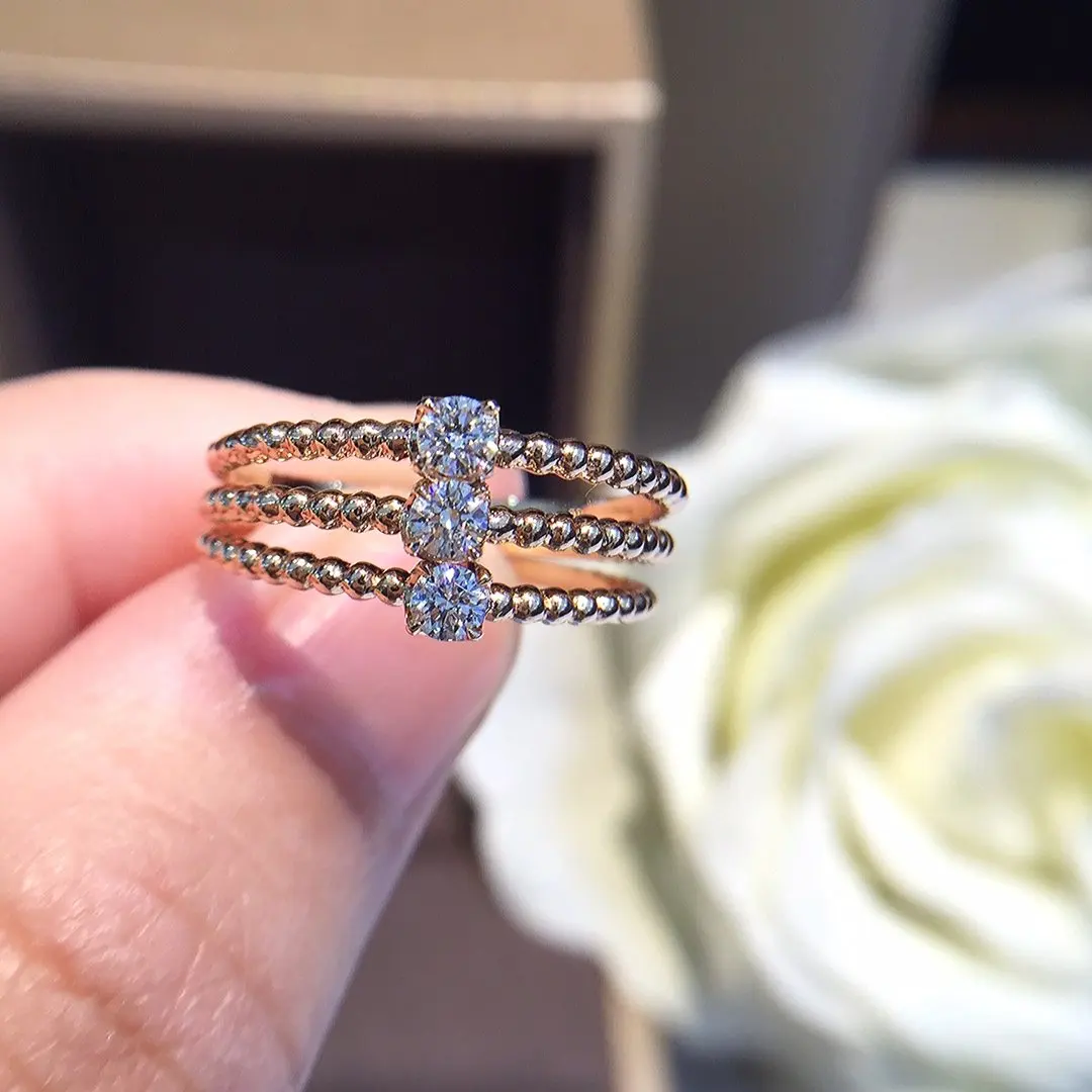 Кольцо с натуральным бриллиантом 18K золото чистое красивый драгоценный камень
