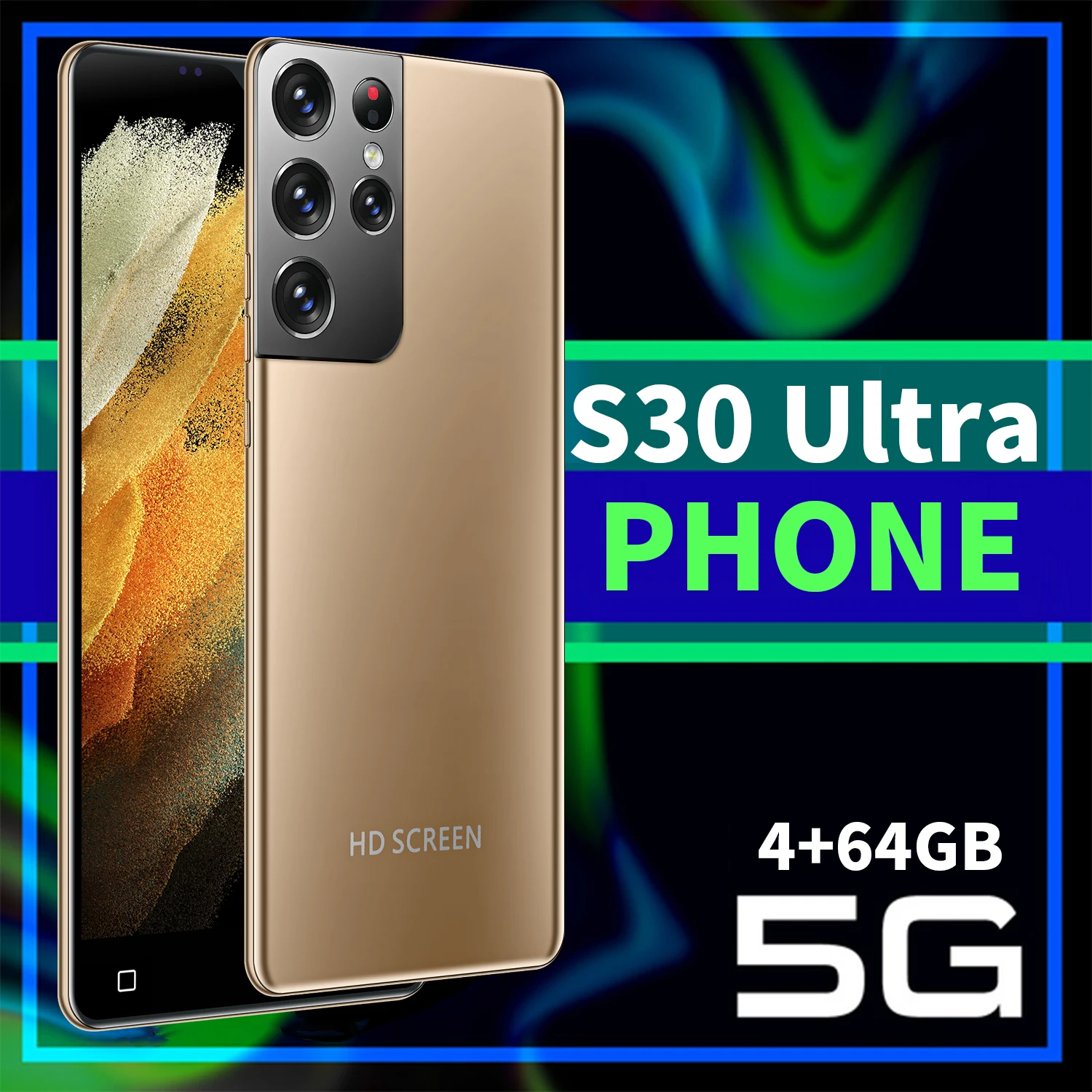 

Galaxia S30 Ultra 5G Octa Core 10Core Android HD Large Screen Smooth Global Version 12GB RAM Telecom Phone