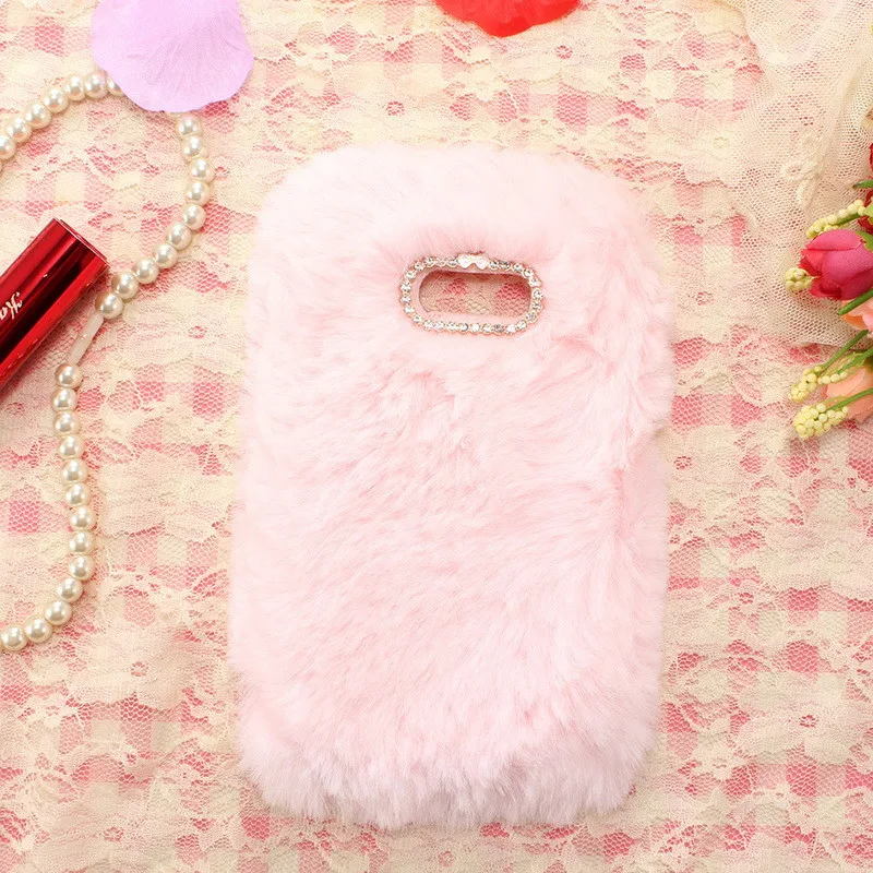 Милый пушистый чехол для телефона с кроличьим мехом LG K20 K30 2019 Q7 Q9 Q6 PLUS Q70 G8X G8S G8 G5 G6