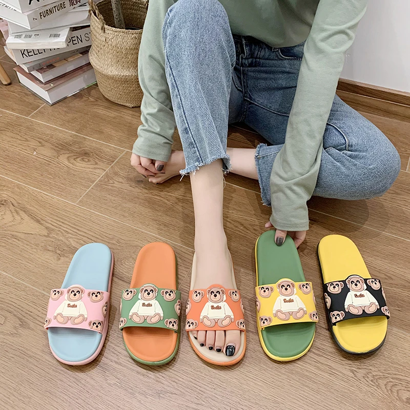

Female Shoes Rubber Slippers Low Slides Fashion 2021 Flat Massage Summer Luxury Cotton Fabric PU Basic Rome Shoes Low Home Slipp