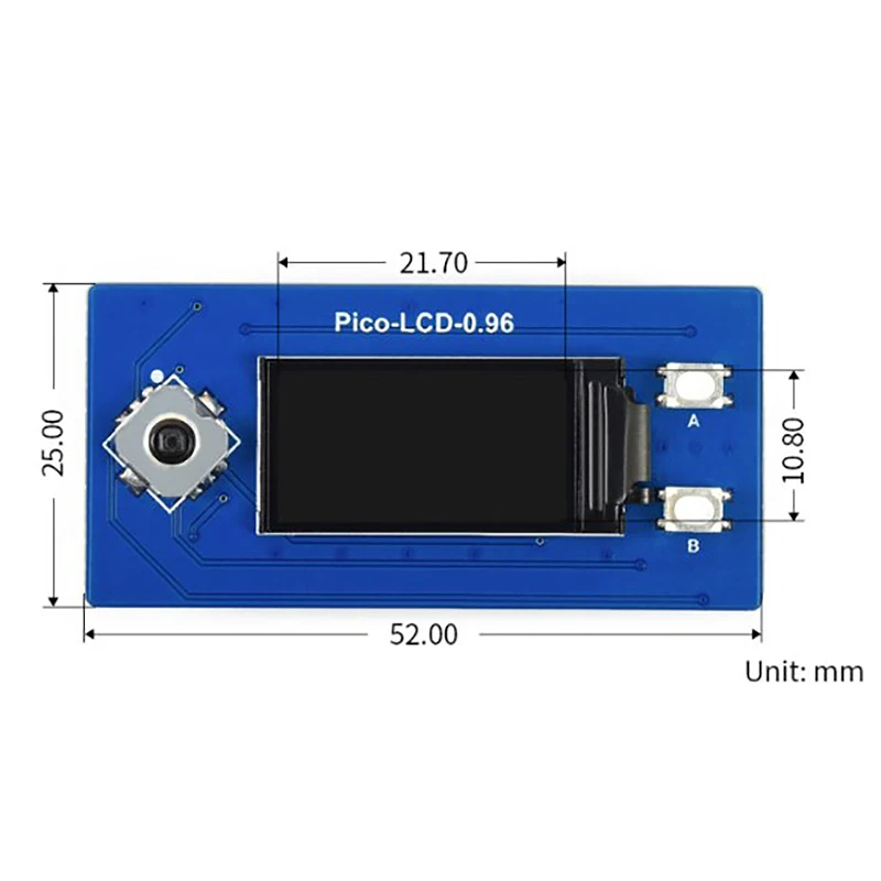 

Waveshare Display Module for Raspberry Pi Pico 0.96 Inch Display 65K Color LCD Module 160X80 Pixels Communication Module