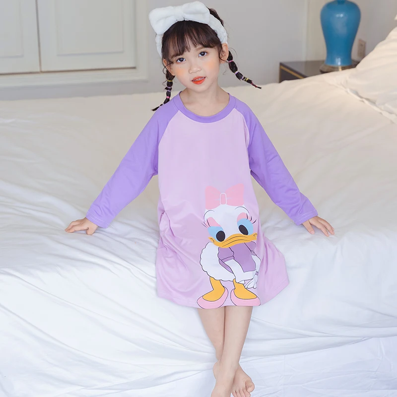 

Kids Princess Nightgown Cute Toddler Girls Winter Cartoon Sleepwear 2021 Autumn Children Long Sleeved Nightdress Night Dress