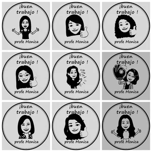 40 мм круглая испанская Отличная работа, Подгонянная печать для самостоятельной сборки подарков, школьная оценка, lo hecho genial profe