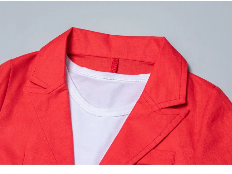 Костюмы для маленьких мальчиков костюм 2020 г. Летние детские блейзеры и девочек