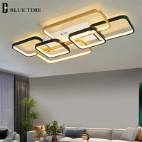 blackgold modern led ceiling lights for living room dining room bedroom study room home decor ceiling lamp dimmable luminaires
