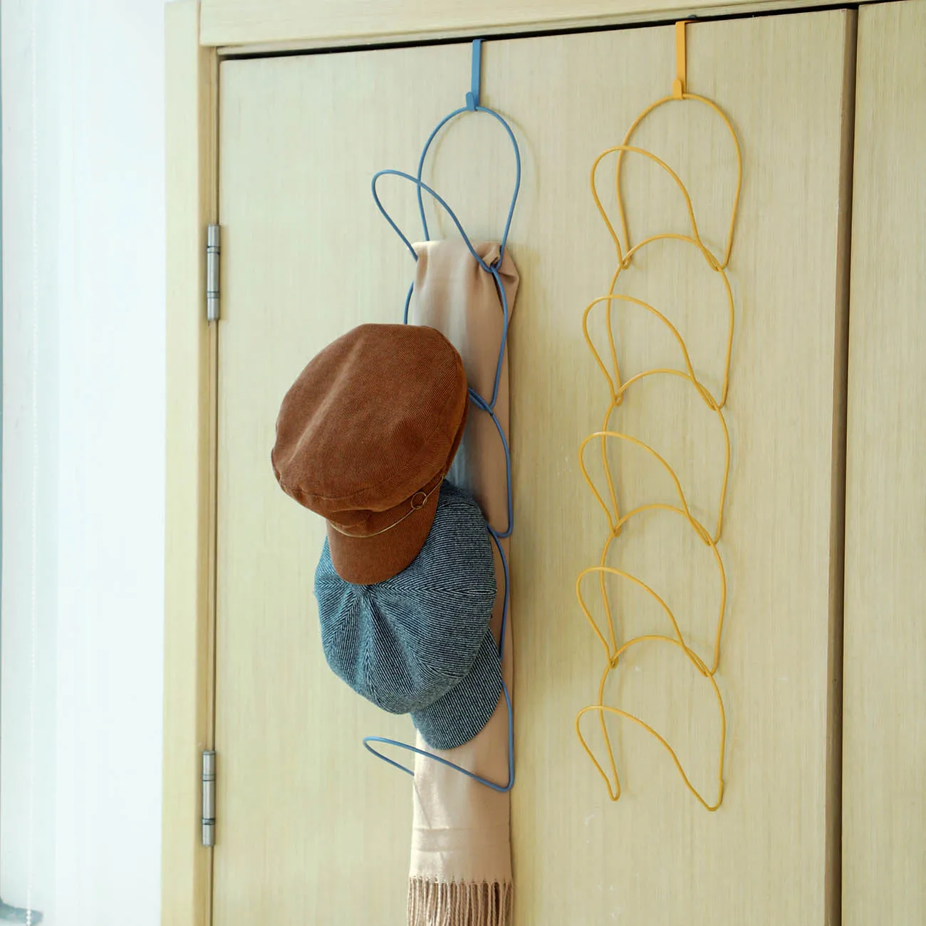 

5PCS Hat Holder Rack Door Hanging Rack Baseball Cap Scarf Towel Handbag Round Stackable Storage Shelf Hooks Housekeeper Shelves