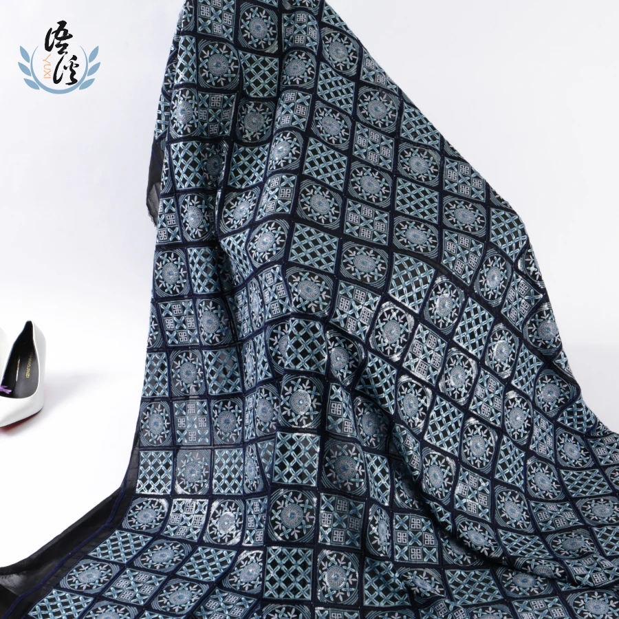 5 ярдов Алмазная проверенная скатерть с блестками вышивка ткань пятно DIY ручной