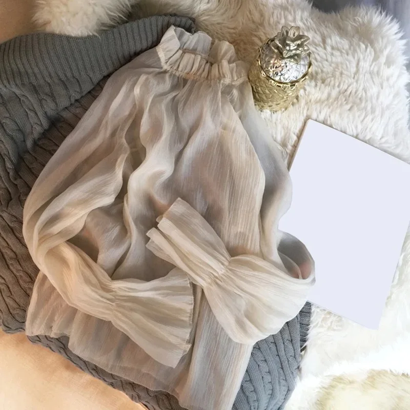 Кружевные женские элегантные топы сексуальные прозрачные сетчатые модные