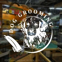 dog grooming wall sticker pet shop grooming salon sign window decals dog cat veterinary clinic animals wall decor mural 2081