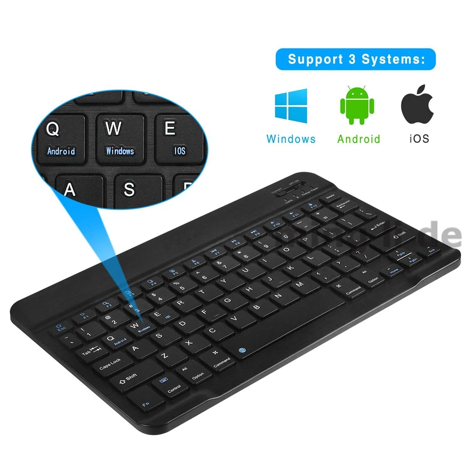Ультра-тонкая Bluetooth клавиатура перезаряжаемая Bluetooth беспроводная клавиатура для ноутбука iOS Android Windows Mac iPad iPhone планшеты