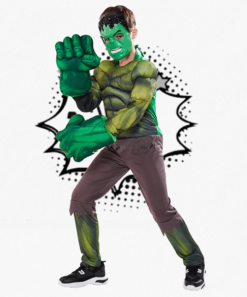 Новый костюм Халка Мстителей для детей/нарядное платье/Хэллоуин карнавальные