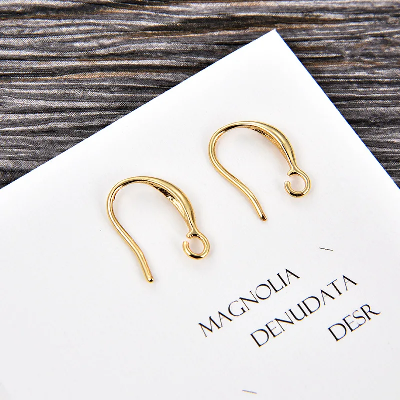 10pcs/lot New Arrival Fashion Simple Gold Plated Findings Earring Hooks Earrings Accessories for Women DIY Jewelry Making
