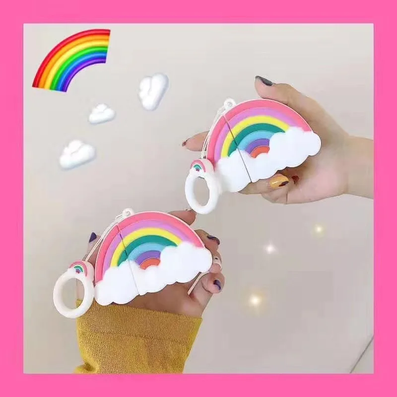 3D чехол для наушников Airpods 2 1 силиконовый наушников/наушников Apple Air pods s с