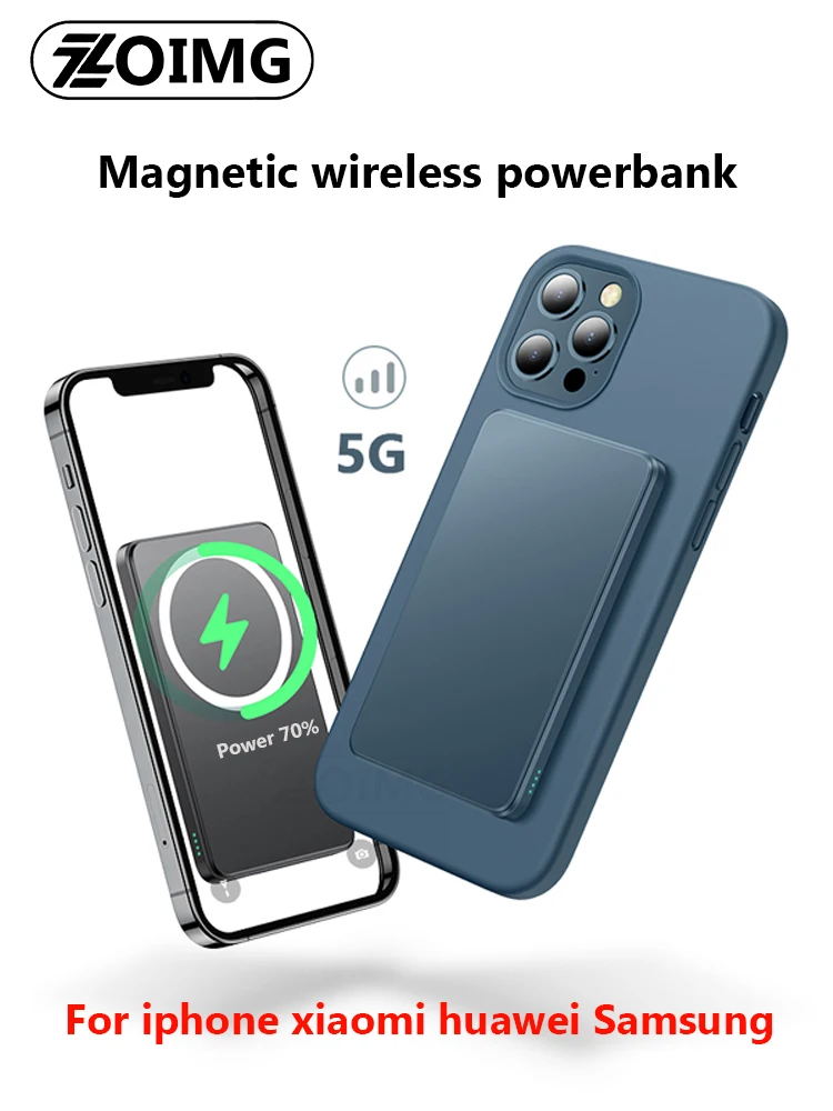 

15W Magnetic Wireless Power Bank For iphone 12Pro Max magsafe mini powerbank Charger For xiaomi Samsung Magnet External battery