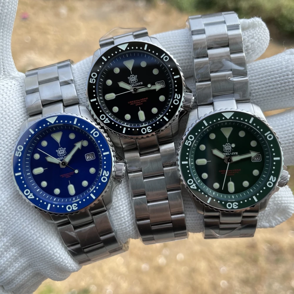 Механические наручные часы Steel dive 1996 Япония Skx007 Abalone 316L из нержавеющей стали для