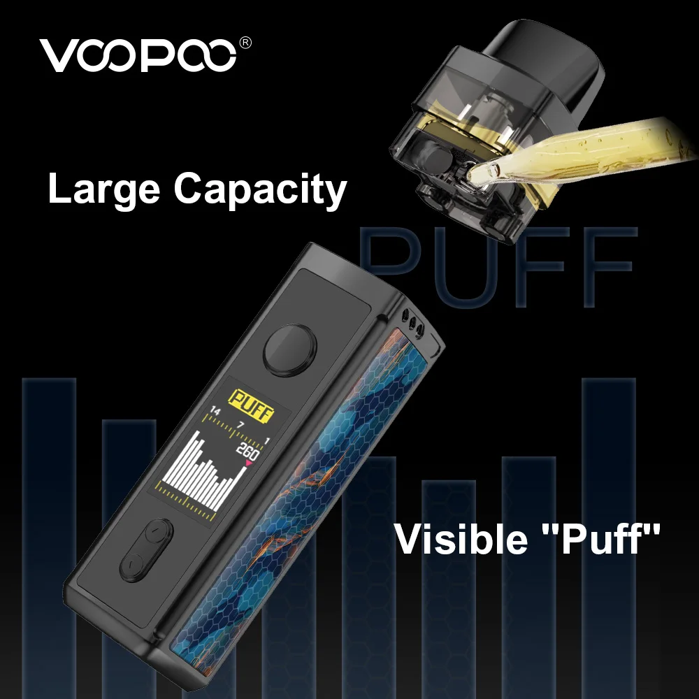 VOOPOO VINCI MOD Pod Vape Kit 1500 мАч встроенный аккумулятор 5 мл емкость и PnP VM1 R1 сетчатые