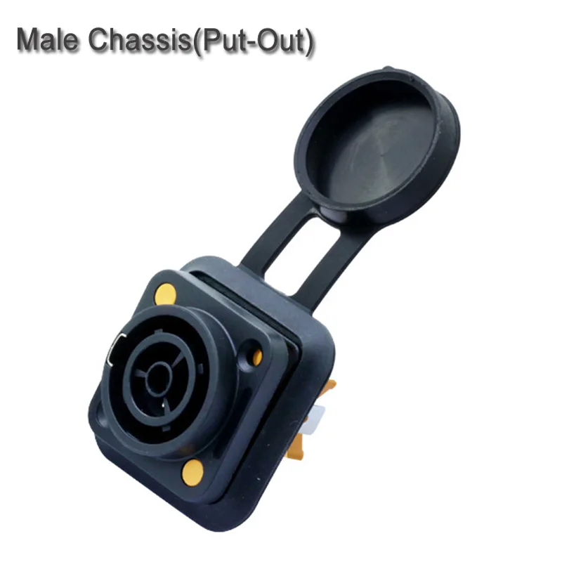 Goedkoop 100 Pcs IP65 Waterdichte 3 Pin Power Connector Chassis Mannelijke/Vrouwelijke Panel Mount Out/In 20A/250V Stopcontact Voor Led Groot Scherm