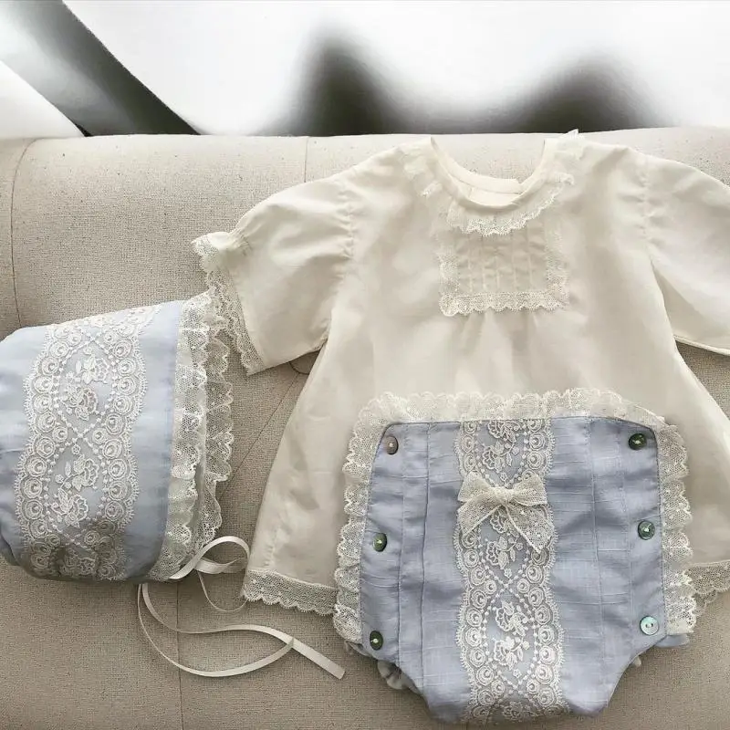 

Cekcya Baby Girl Boutique Romper Newborn Gifts Infant Birthday Baptismal Clothing Customize Toddler Girls Christening Jumpsuit