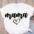 Женская футболка с короткими рукавами, летняя повседневная футболка с надписью Мама и любовь