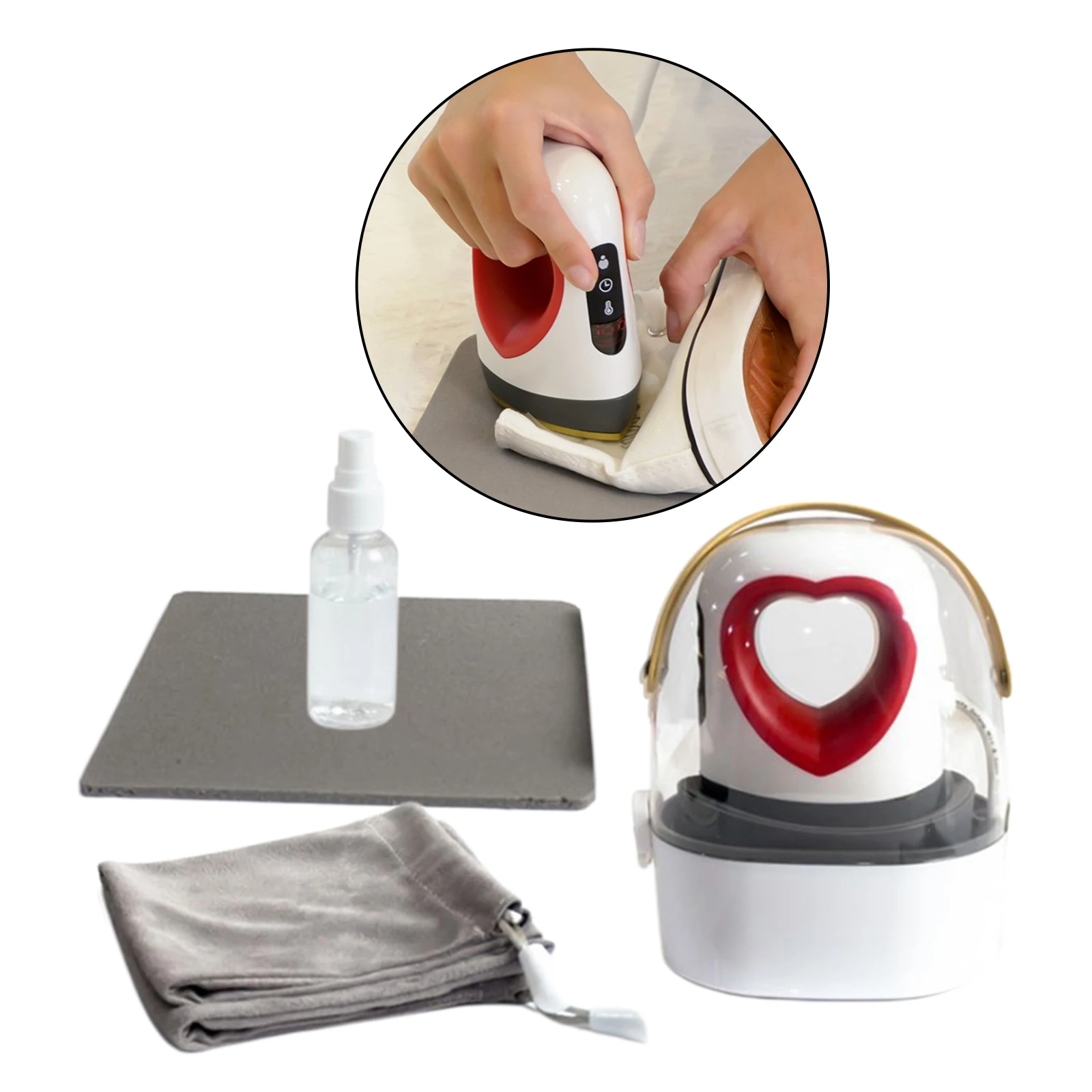 

Upgraded Small Heat Press Machine for T Shirts Shoes Hats, Time & Temperature Adjustable, Portable Mini Easy Press for Heating
