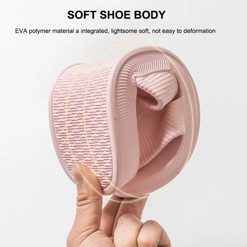 

Women's Thick Soled Slippers Indoor Household EVA Bath Soft Soled Multi Color Anti Slip Cool Slippers Soft Bathroom Slippers