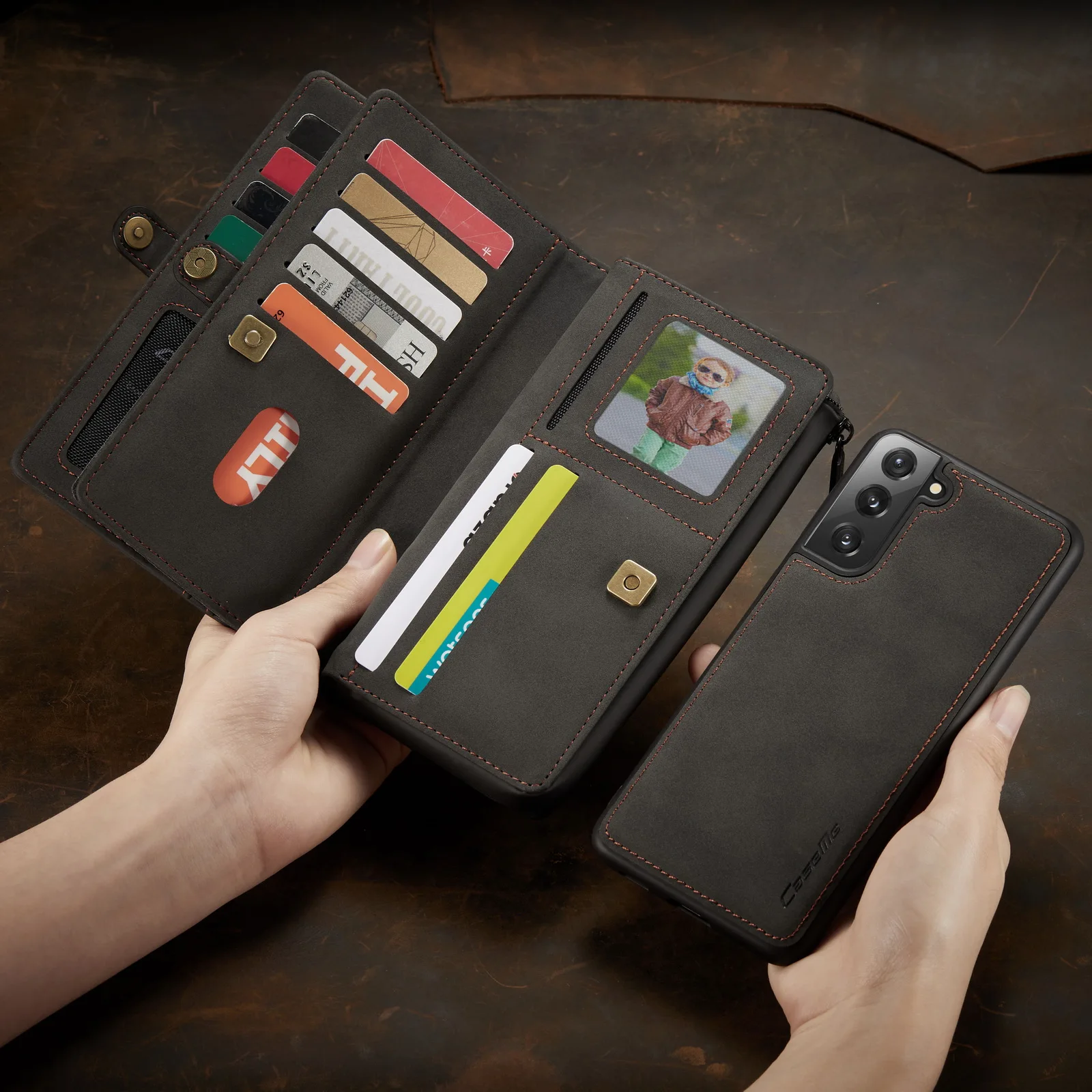 Чехол в стиле ретро для Samsung Note 20 чехол-бумажник из натуральной кожи с магнитной