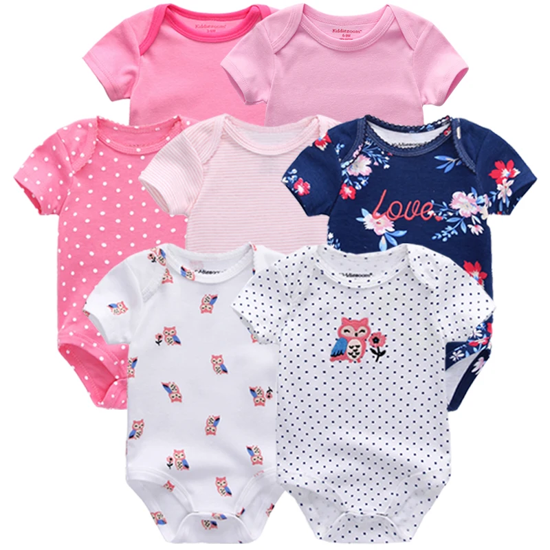 Комбинезон детский kiddiezoom 7 шт./лот унисекс хлопок 2021 размер: 3 m/6м/9 m/12м/18 M цвет в