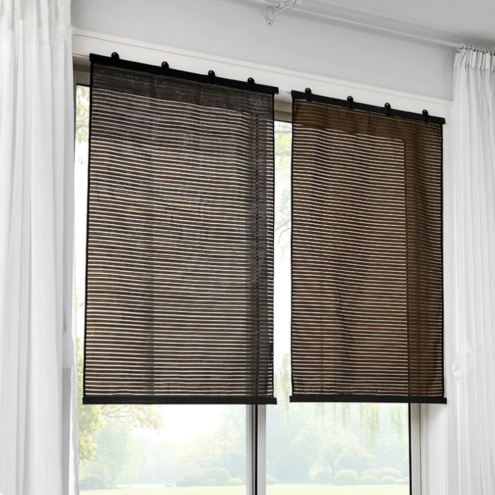 

1pc 135x60cm Roller Blinds Punching Free Sunshade Window Curtain For Home Bedroom Living Room Store (Brown)