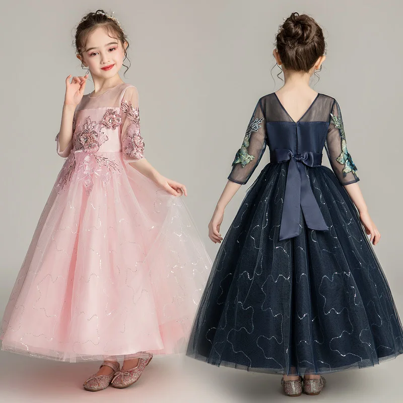 Свадебное платье для девочек; vestidos de noche; нарядные вечерние бальные платья принцессы; Одежда для девочек; Детский костюм для первого причастия; платье для девочек
