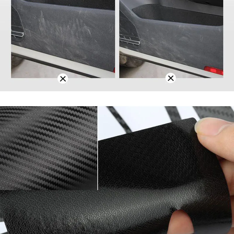 

Car Door Anti-kick Pad Stickers Carbon Fiber Door Protection Side Edge Film For Ford ESCORT 2015 Car Styling Accessories