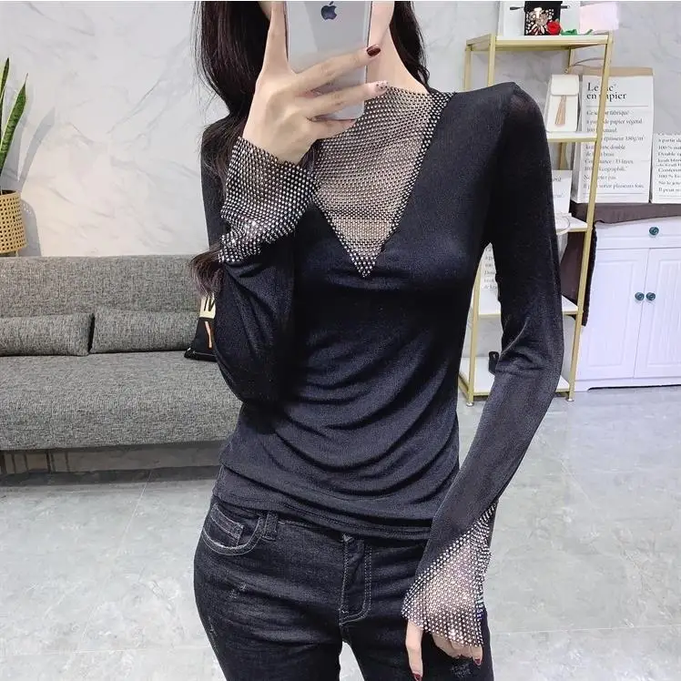 

New autumn and winter Western Women's all-match bottoming shirt fashion