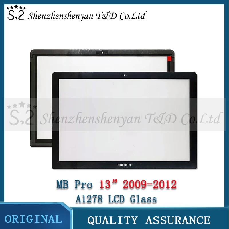 New A1278 LCD Glass For Apple Macbook Pro 13" A1278 LCD Display Screen Glass with Adhesive 2009 2010 2011 2012